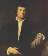 TIZIANO Vecellio Man with Gloves at Sweden oil painting reproduction